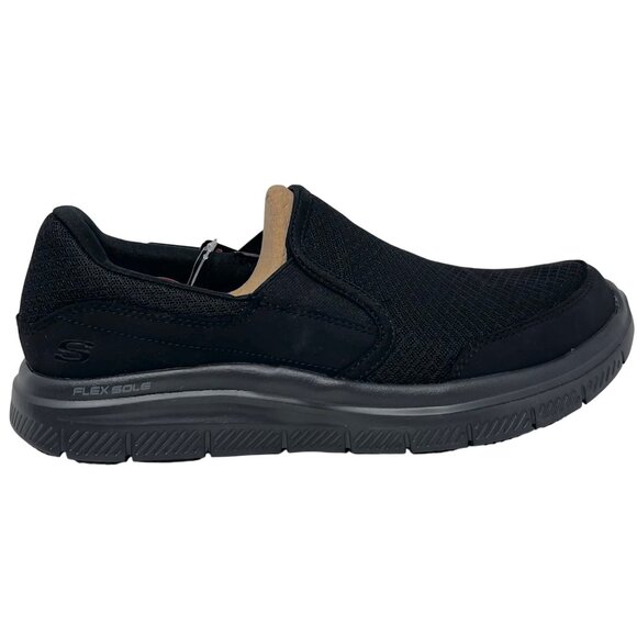 Skechers Mens 77048 McAllen Black Slip Resistant Mesh Work Shoes Liafers‎ Size 8 - Picture 6 of 16